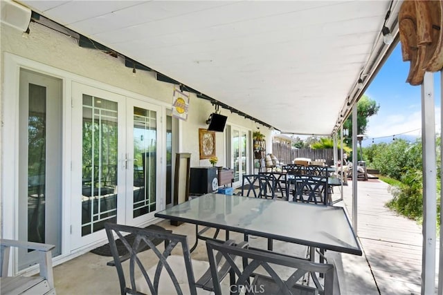 458 Termino Ave, Corona, CA 92879 - view of patio / terrace featuring outdoor dining area and french doors