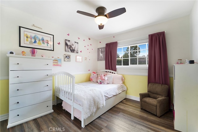 19622 Crestknoll Dr, Yorba Linda, CA 92886 - bedroom with wood finished floors and a ceiling fan