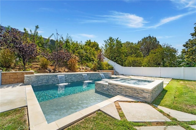 19622 Crestknoll Dr, Yorba Linda, CA 92886 - view of pool featuring a fenced backyard and a pool with connected hot tub