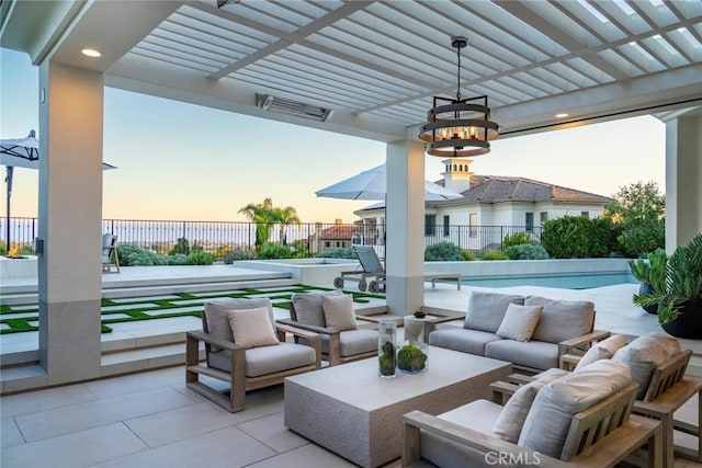 4 Ebony Glade, Laguna Niguel, CA 92677 - view of patio with an outdoor living space and a water view