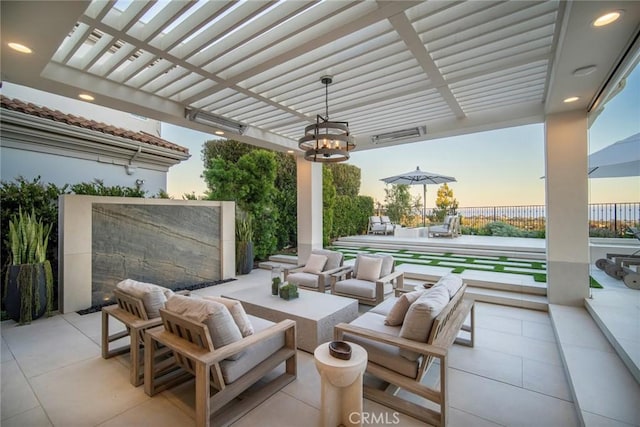 4 Ebony Glade, Laguna Niguel, CA 92677 - view of patio / terrace with an outdoor hangout area and a pergola