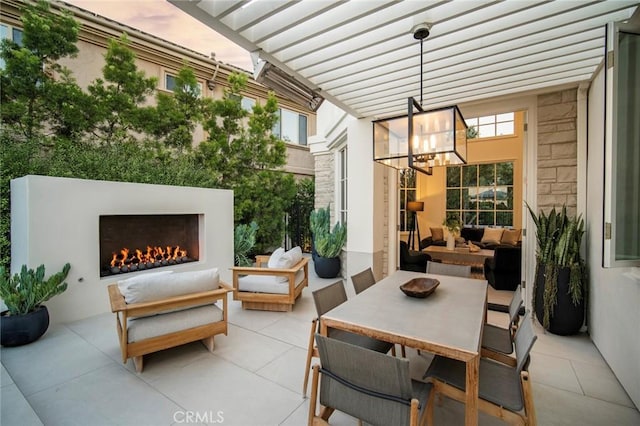 4 Ebony Glade, Laguna Niguel, CA 92677 - view of patio with an outdoor living space with a fireplace