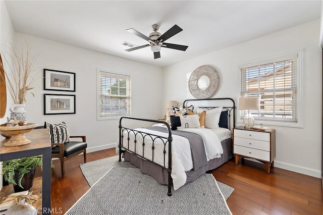 744 S 5th St, Montebello, CA 90640 - bedroom with hardwood / wood-style floors and a ceiling fan