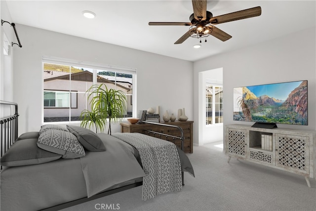 35115 Vine Pl, Fallbrook, CA 92028 - bedroom with carpet floors, recessed lighting, and ceiling fan