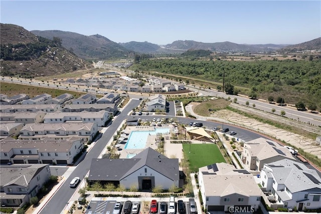 35115 Vine Pl, Fallbrook, CA 92028 - aerial view of property's location with a pool area and a mountainous background