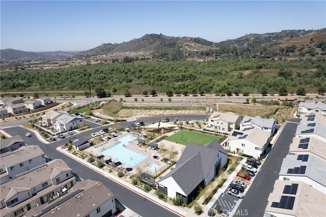 35115 Vine Pl, Fallbrook, CA 92028 - drone / aerial view of a pool and a mountain backdrop