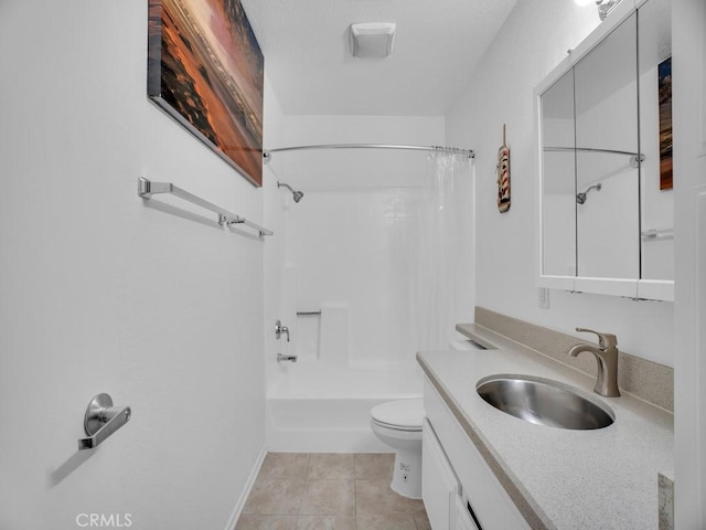 11410 Dolan Unit 328, Downey, CA 90241 - full bathroom featuring vanity, tile patterned floors, and shower / bath combo with shower curtain