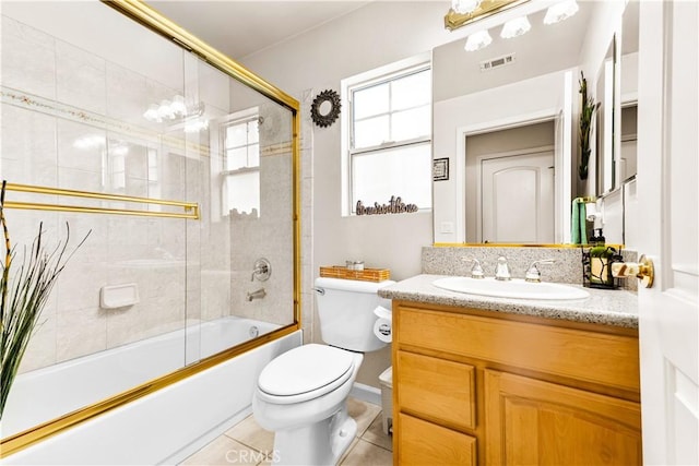 11411 Elliott Ave, El Monte, CA 91732 - full bath with vanity, shower / bath combination with glass door, and tile patterned floors