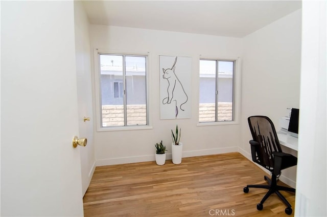 10520 Haskell Ave, Granada Hills, CA 91344 - unfurnished office featuring light wood-style floors and baseboards