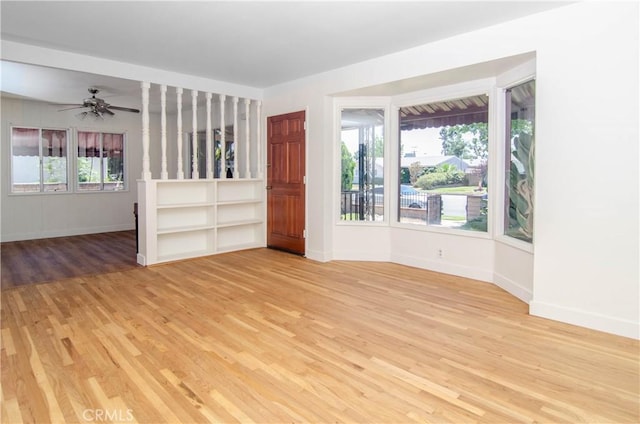 10520 Haskell Ave, Granada Hills, CA 91344 - unfurnished room featuring light wood-type flooring and ceiling fan