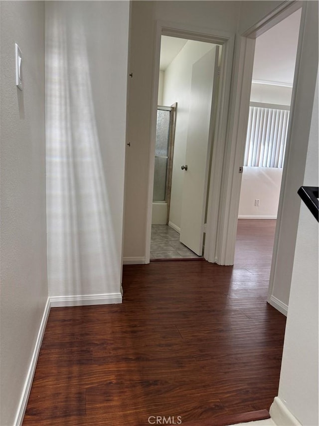 1164 Irving Ave, Glendale, CA 91201 - hallway featuring wood finished floors and baseboards