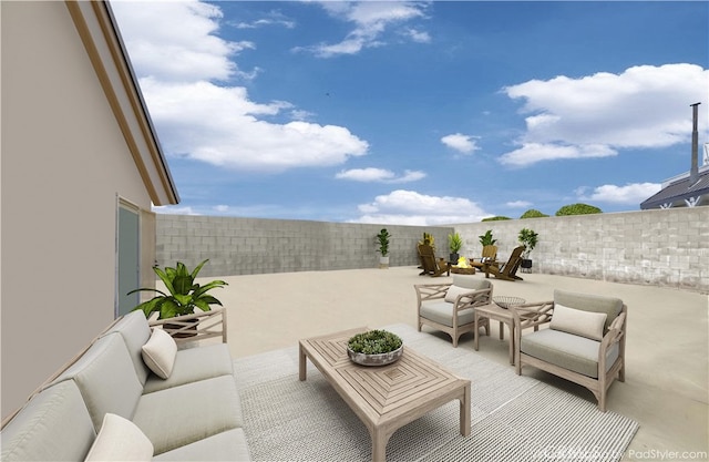 110 S Baymar St, West Covina, CA 91791 - fenced backyard featuring an outdoor hangout area and a patio