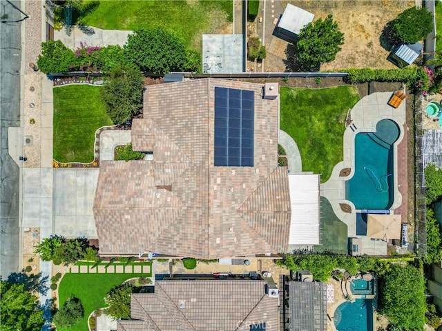 1018 W 15th St, Upland, CA 91786 - aerial view of a pool