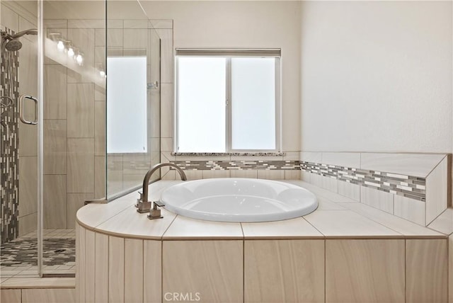 1018 W 15th St, Upland, CA 91786 - full bathroom with a shower stall and a garden tub