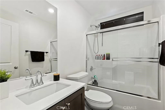 12465 Gramercy Ln, Victorville, CA 92392 - full bathroom featuring vanity and shower / bath combination with glass door