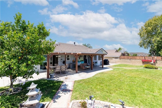 28219 Langside Ave, Canyon Country, CA 91351 - rear view of house featuring a patio area and a tiled roof