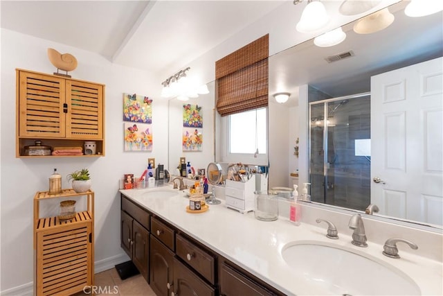 28219 Langside Ave, Canyon Country, CA 91351 - full bath featuring a shower stall and double vanity