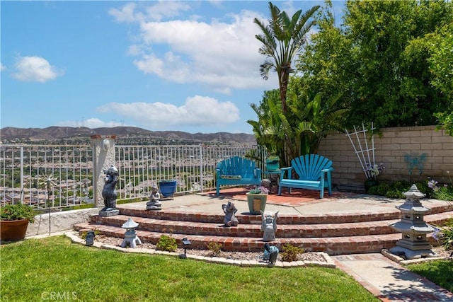 28219 Langside Ave, Canyon Country, CA 91351 - view of yard with a patio area and a mountain view