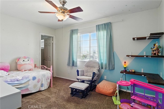16074 Coyote Springs Ct, Moreno Valley, CA 92551 - bedroom with carpet flooring and ceiling fan