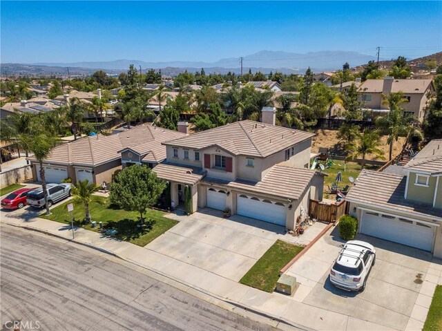 16074 Coyote Springs Ct, Moreno Valley, CA 92551 - aerial view of residential area featuring mountains