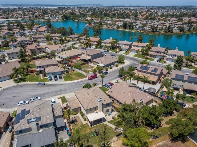 16074 Coyote Springs Ct, Moreno Valley, CA 92551 - aerial overview of property's location with nearby suburban area and a nearby body of water