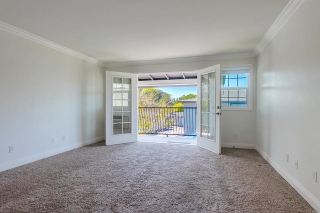506 Canyon Dr Unit 70, Oceanside, CA 92054 - carpeted empty room with french doors and crown molding