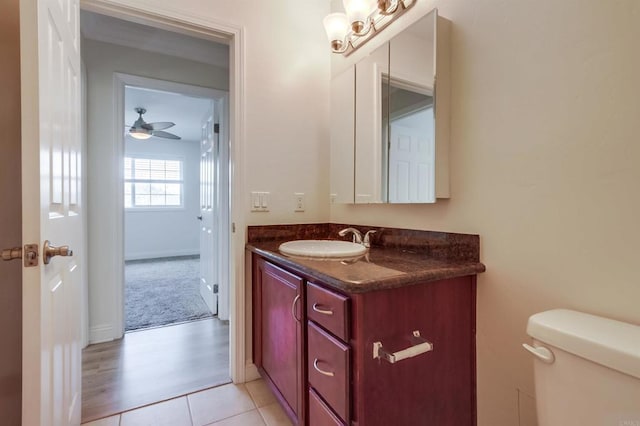 506 Canyon Dr Unit 70, Oceanside, CA 92054 - half bath with vanity and a ceiling fan