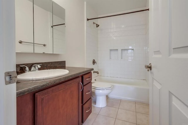 506 Canyon Dr Unit 70, Oceanside, CA 92054 - full bathroom with vanity, bathing tub / shower combination, and tile patterned flooring