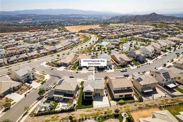 28508 Daybreak Way, Saugus, CA 91350 - aerial view of residential area featuring a mountainous background