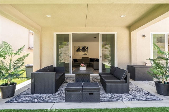 28508 Daybreak Way, Saugus, CA 91350 - view of patio / terrace featuring an outdoor living space