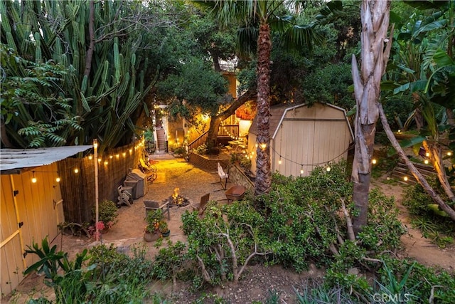 24058 Eagle Mountain St, West Hills, CA 91304 - view of yard featuring a shed