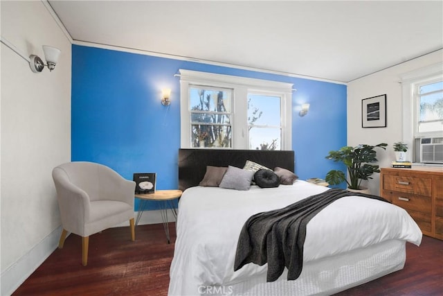 853 S Lemon St, Anaheim, CA 92805 - bedroom featuring wood finished floors and cooling unit