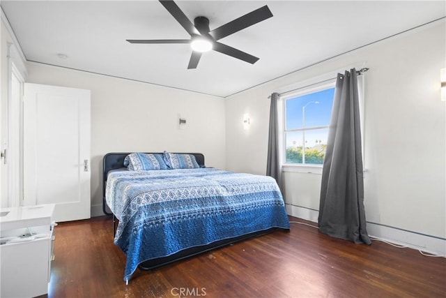853 S Lemon St, Anaheim, CA 92805 - bedroom featuring wood finished floors and a ceiling fan