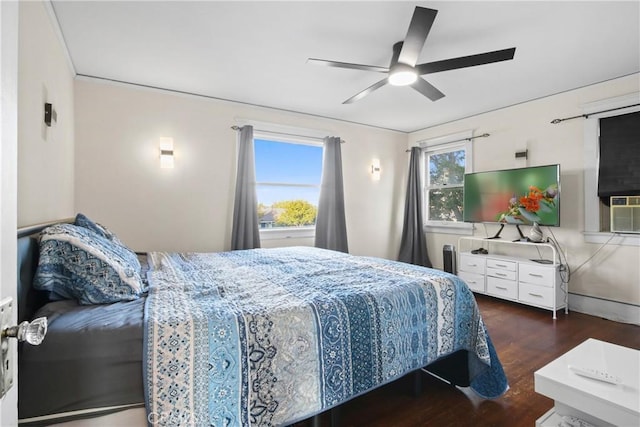853 S Lemon St, Anaheim, CA 92805 - bedroom featuring wood finished floors and ceiling fan