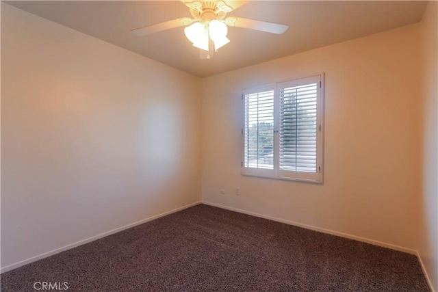 227 Gable Ln, La Habra, CA 90631 - empty room featuring dark colored carpet and a ceiling fan