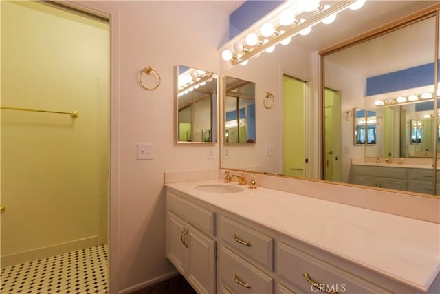 227 Gable Ln, La Habra, CA 90631 - bathroom with vanity and baseboards