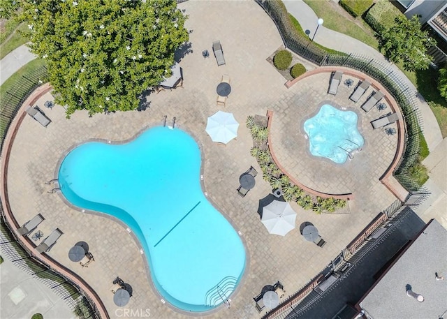 12200 Montecito Rd Unit D320, Seal Beach, CA 90740 - aerial view of a pool area