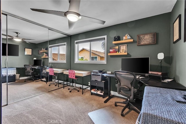 3609 S Parton St, Santa Ana, CA 92707 - carpeted office space with ceiling fan