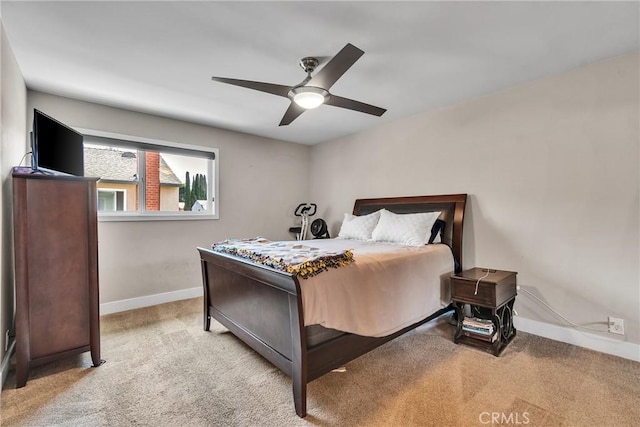3609 S Parton St, Santa Ana, CA 92707 - bedroom featuring light carpet and ceiling fan