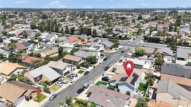 3609 S Parton St, Santa Ana, CA 92707 - aerial view of property and surrounding area with nearby suburban area