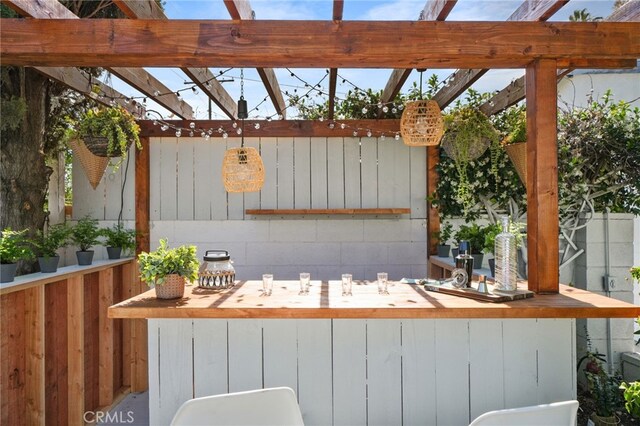 16228 Plummer St, North Hills, CA 91343 - view of patio with a pergola