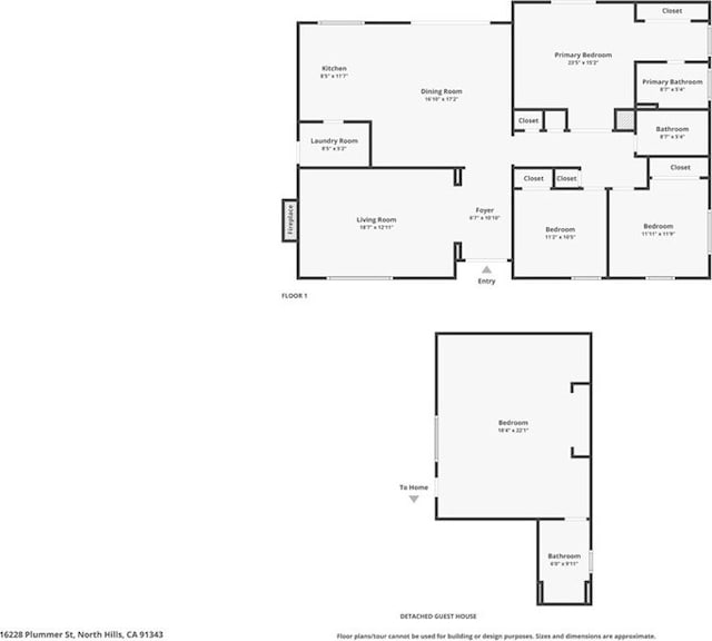 16228 Plummer St, North Hills, CA 91343 - view of floor plan / room layout