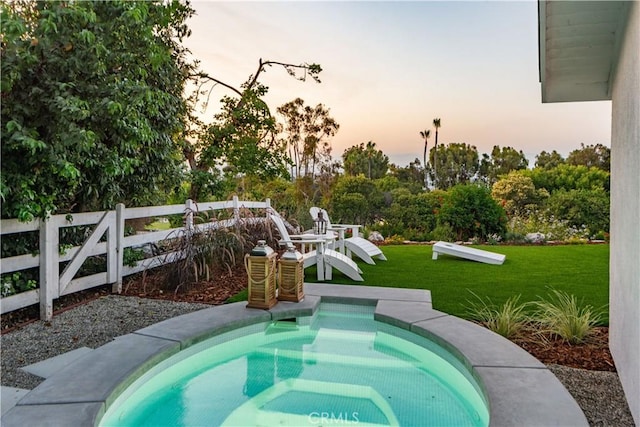 16 Roadrunner Rd, Rolling Hills, CA 90274 - view of pool at dusk