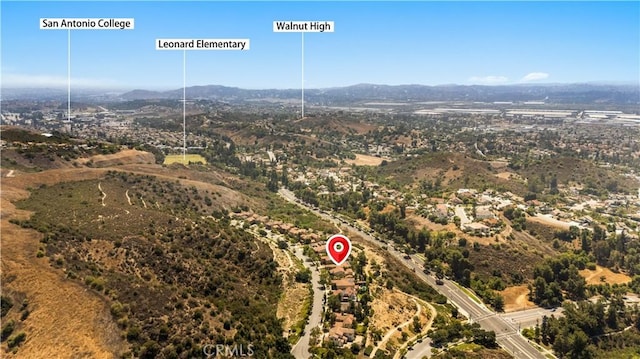 19668 Three Oaks Ln, Walnut, CA 91789 - drone / aerial view of a mountain backdrop