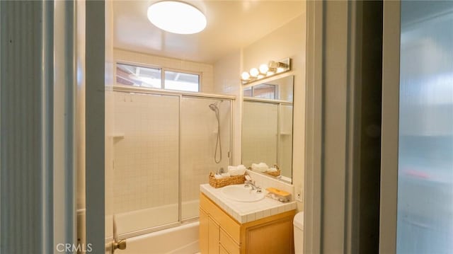 3456 Veteran Ave, Los Angeles, CA 90034 - bathroom with bath / shower combo with glass door and vanity