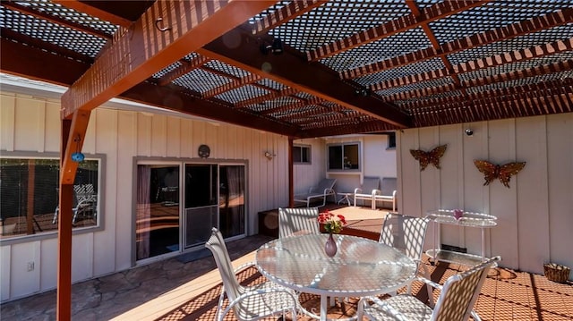 3456 Veteran Ave, Los Angeles, CA 90034 - view of patio / terrace featuring a pergola and outdoor dining area