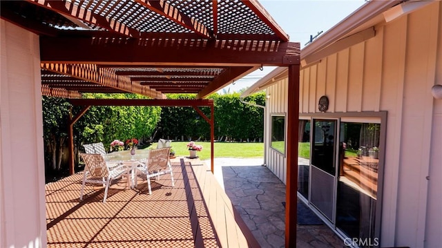 3456 Veteran Ave, Los Angeles, CA 90034 - view of patio with a pergola and outdoor dining area