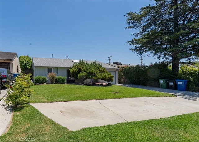 3456 Veteran Ave, Los Angeles, CA 90034 - view of front of house with a front yard, a garage, and driveway