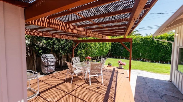 3456 Veteran Ave, Los Angeles, CA 90034 - view of patio with outdoor dining area and a pergola