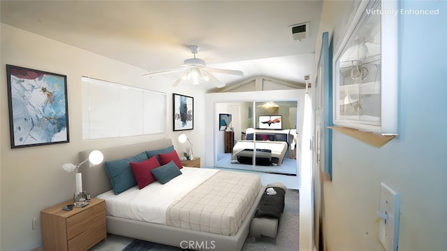 3456 Veteran Ave, Los Angeles, CA 90034 - bedroom with vaulted ceiling